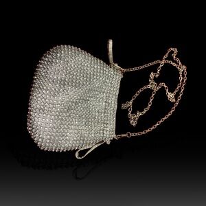 Urban Outfitters Silver Crystal Evening Crossbody Bag